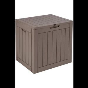 Honey-Can-Do Outdoor Storage Deck Box 30-Gallon Light Coffee